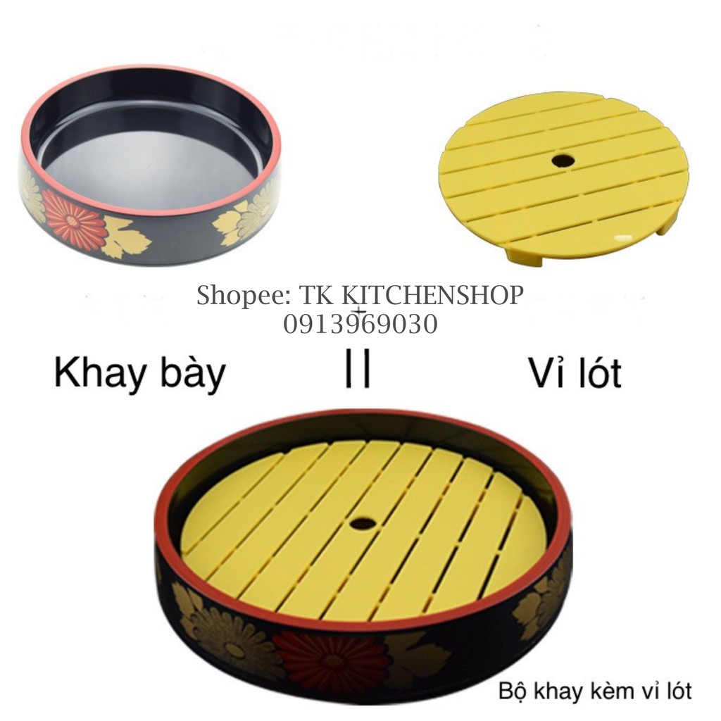 *Hàng cao cấp giá sỉ*   Khay bày sushi sashimi , đồ ăn Nhật Bản (kèm vỉ lót chặn nước)