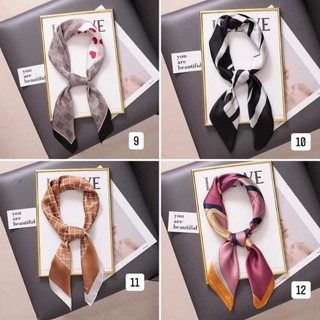 Set 3 khăn lụa 70x70 giá sale 125k