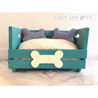 Giường ngủ gỗ cho chó mèo xinh xắn đáng yêu I Phụ kiện cho pet