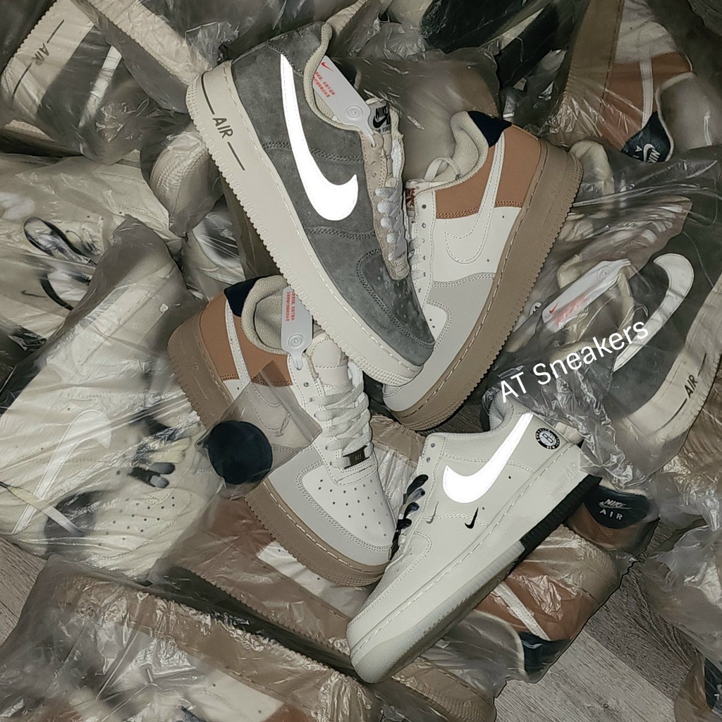Giày Sneaker AF1 xám be