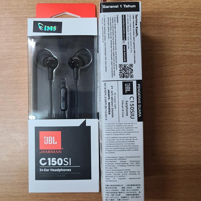 Tai Nghe Nhét Tai Jbl C150Si Có Mic Chính Hãng