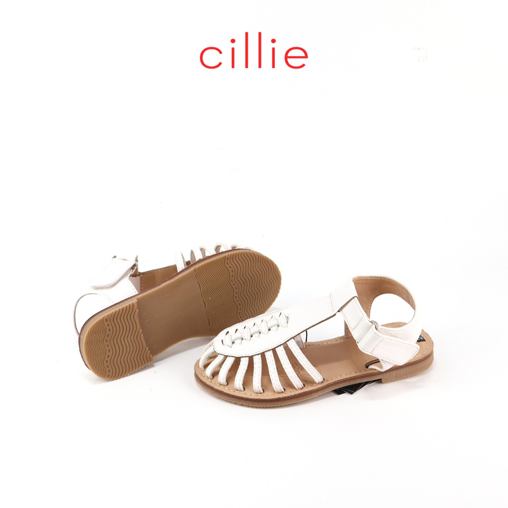 Giày sandal rọ bé gái đế bệt êm mêm quai dán tiện lợi đi học đi chơi Cillie 1163