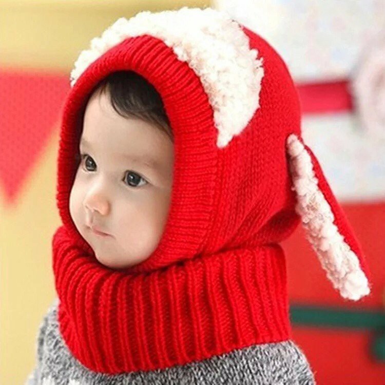 Mũ len tai lông cừu cho bé