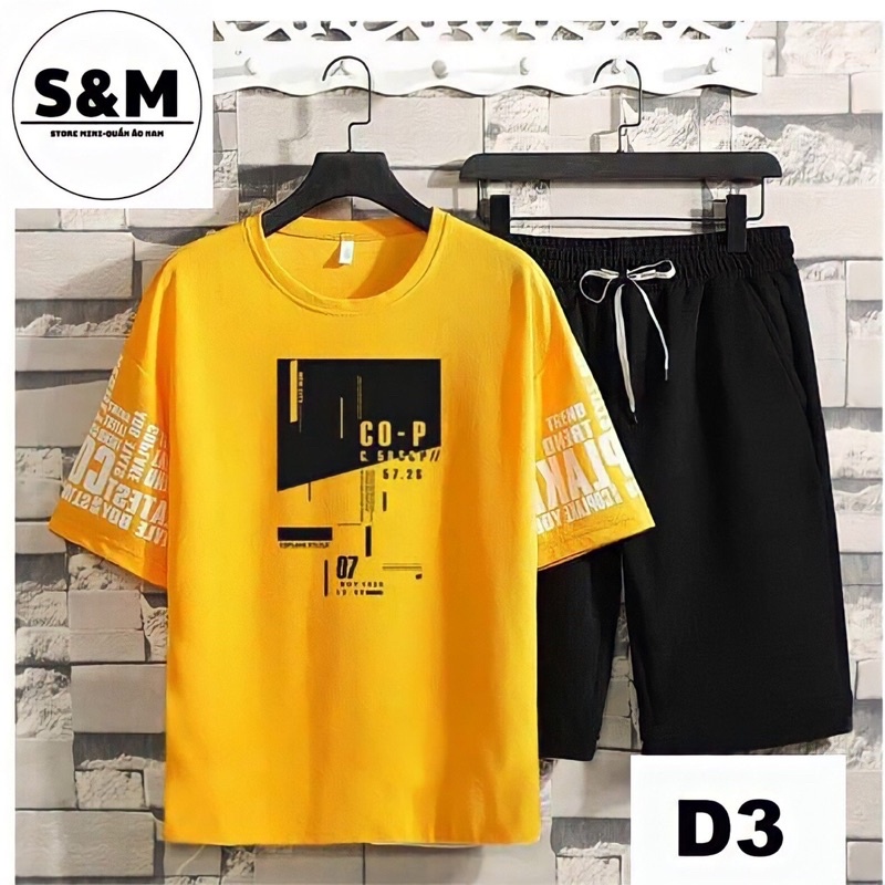 Bộ quần áo thun - in hình 2 cánh tay trắng Thể Thao cực Mát