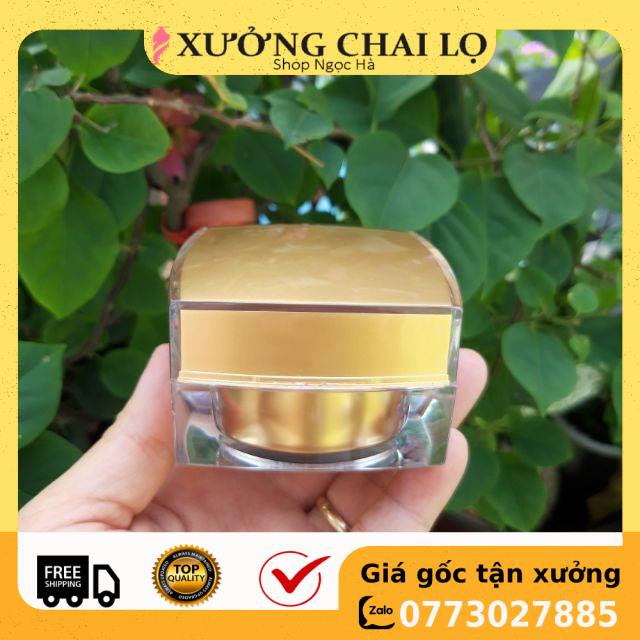 Hủ nhựa chiết mỹ phẩm vuông 15g , Hũ đựng kem G15 , phụ kiện du lịch