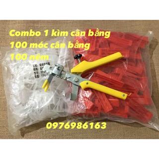 Bộ 100 ke móc cân bằng 100 nêm 1 kìm cân bằng ốp lát gạch giá rẻ