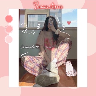 ☀️ SET ĐỒ ÁO THUN+ QUẦN DÀI PINK SIÊU CƯNG HÀN QUỐC