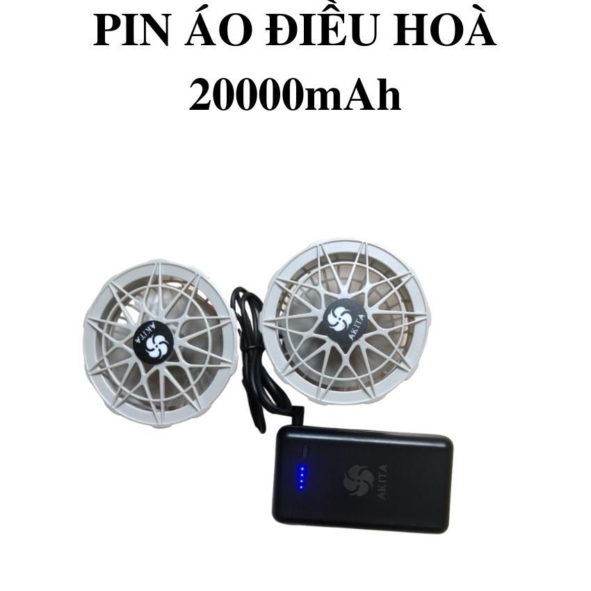 Áo điều hoà Nhật Bản, Áo quạt gió công nghệ Nhật Bản Áo chống nắng có quạt cao cấp, pin 20000mAh, bảo hành 12m