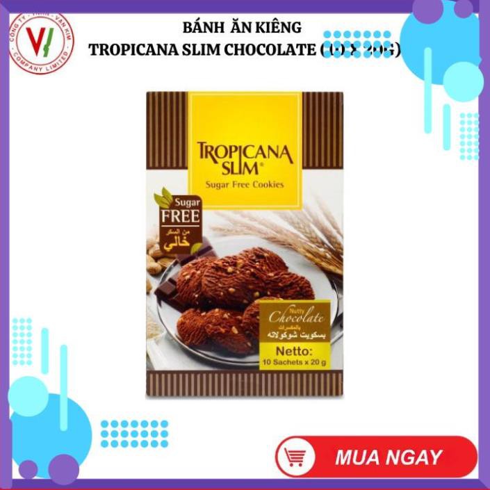 Bánh quy ĂN KIÊNG Tropicana Slim Chocolate 200g (10 x 20g) - Thích hợp cho người ĂN KIÊNG,TIỂU ĐƯỜNG