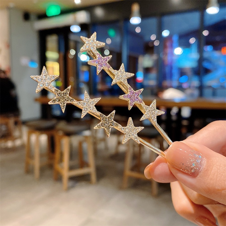Kẹp Tóc Hình Ngôi Sao Đính Kim Cương Giả Thời Trang Cho Nữ