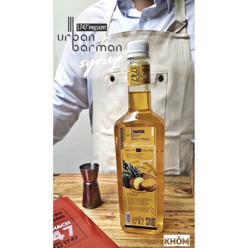 siro thơm ( dứa) 1747 urban barman 730ml