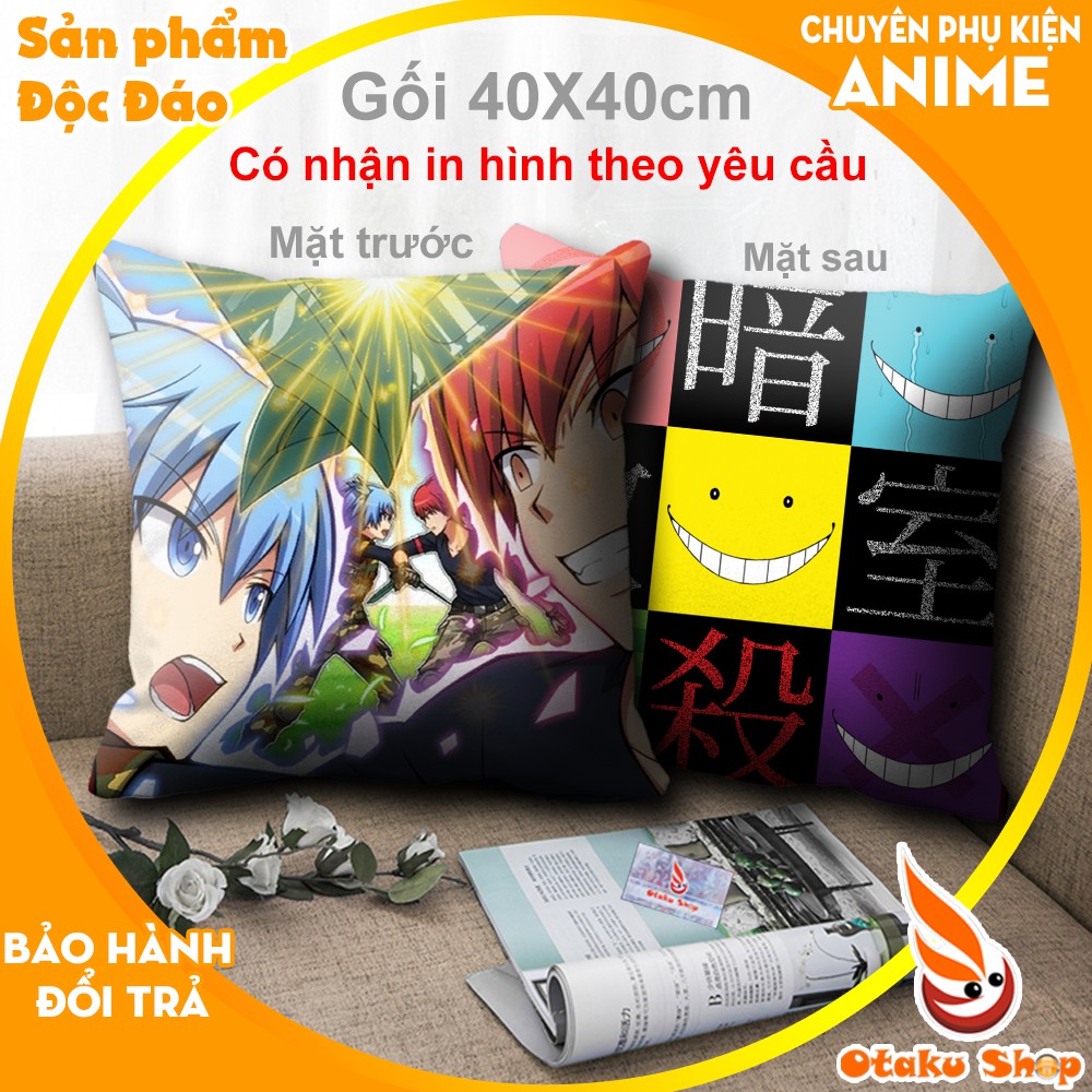 Áo gối, bao gối, gối tựa lưng, gối sofa 40x40 Anime lớp Học Ám Sát - Otaku Shop