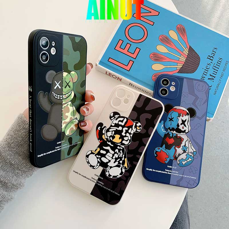 Ốp điện thoại TPU mềm họa tiết rằn sành điệu thích hợp thích hợp cho Iphone 7 8 11 12 Pro Max Plus X Xs Xr Xsmax