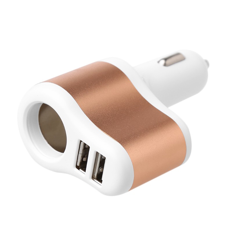 Thiết bị sạc 2 cổng USB tích hợp đầu châm mồi lửa thuốc lá dành cho xe ô tô