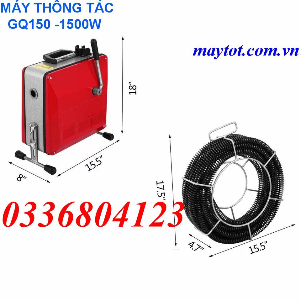 máy thông tắc cống GQ 150 công suất cực lơn 1500w sản phẩm chuyên dùng thông tắc đường ống các nhà cao tầng