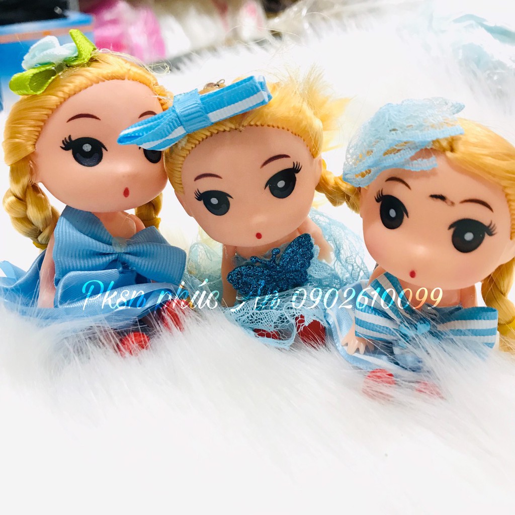 Búp bê mini 11cm trang trí bánh kem HPBD