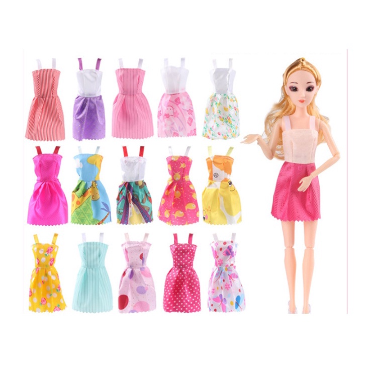 Búp Bê 12 Khớp Cánh Hoa Tóc Vàng Tặng kèm Phụ Kiện + 3 Váy Ngắn