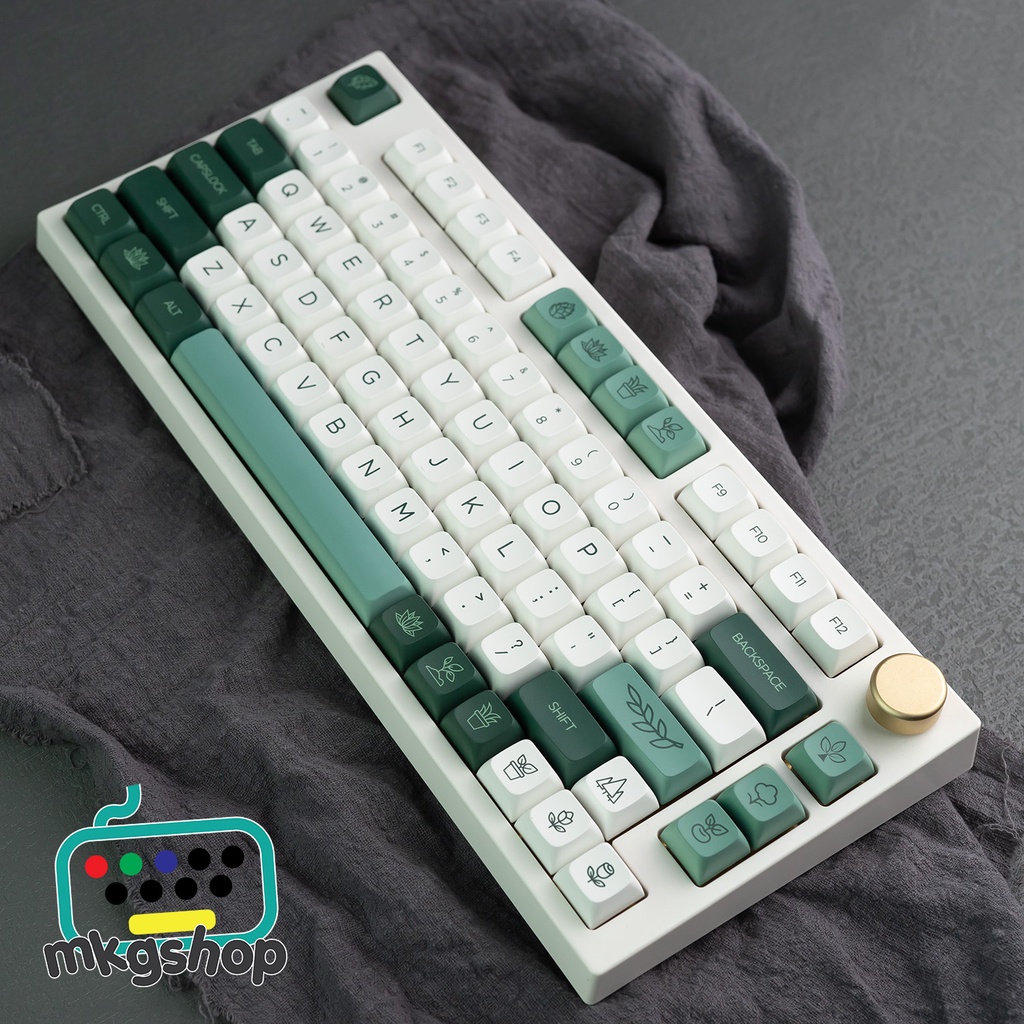 Keycap XDA Botanical nhựa PBT kiểu in dyesub, 138 nút bàn phím cơ