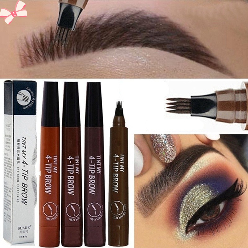Bút Kẻ Lông Mày Dạng Lỏng Lâu Trôi Không Thấm Nước Với 5 Màu Lựa Chọn