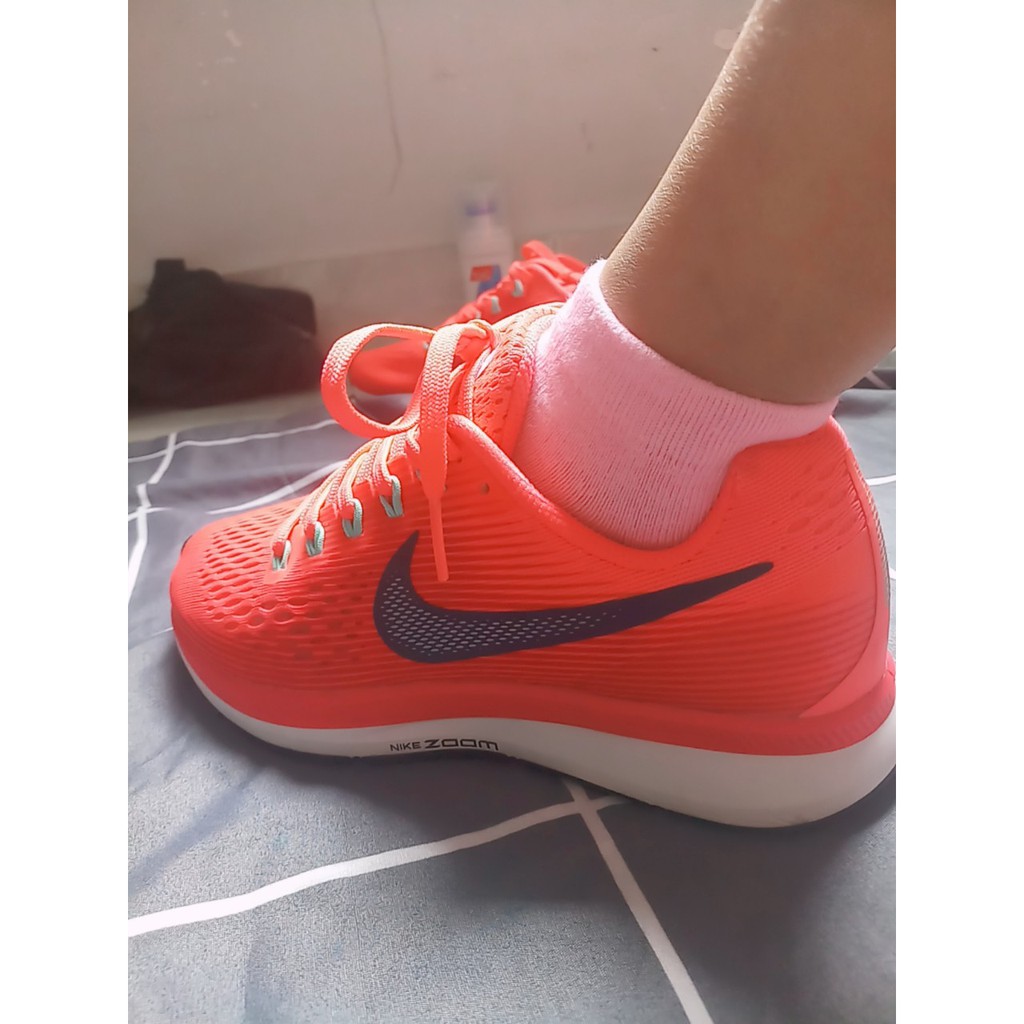 Giày sneaker nữ Nike Zoom Pegasus 34- Size 7US màu Hồng (Thanh Lý- New 99%)