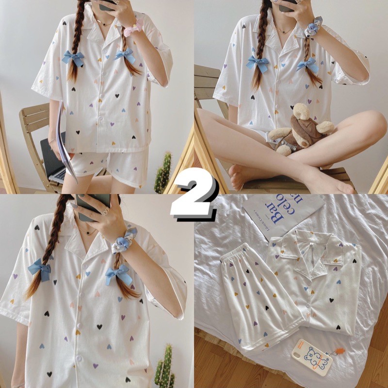 ĐỒ NGỦ PIJAMA COTTON KOREAN CUTE XĨU (SẴN) | BigBuy360 - bigbuy360.vn