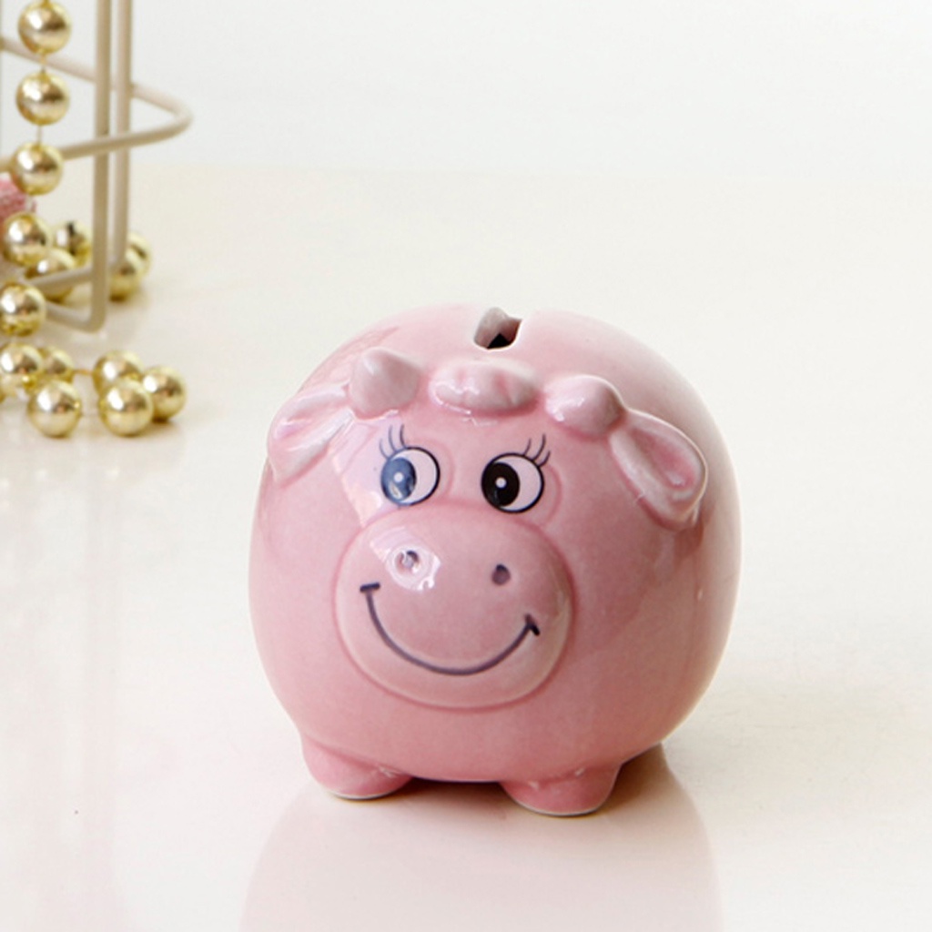 Ống Heo Tiết Kiệm Hình Chú Cừu Màu Hồng Đáng Yêu