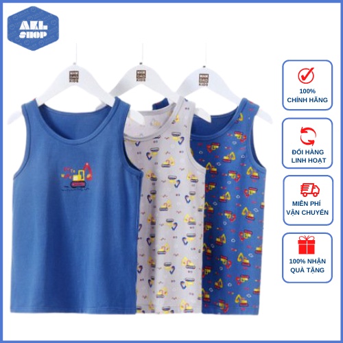 Áo ba lỗ bé trai size đại 25-42kg hãngg MamDadKids, áo ba lỗ bé trai 5 đến 14 tuổi cho bé 20kg đến 45kg