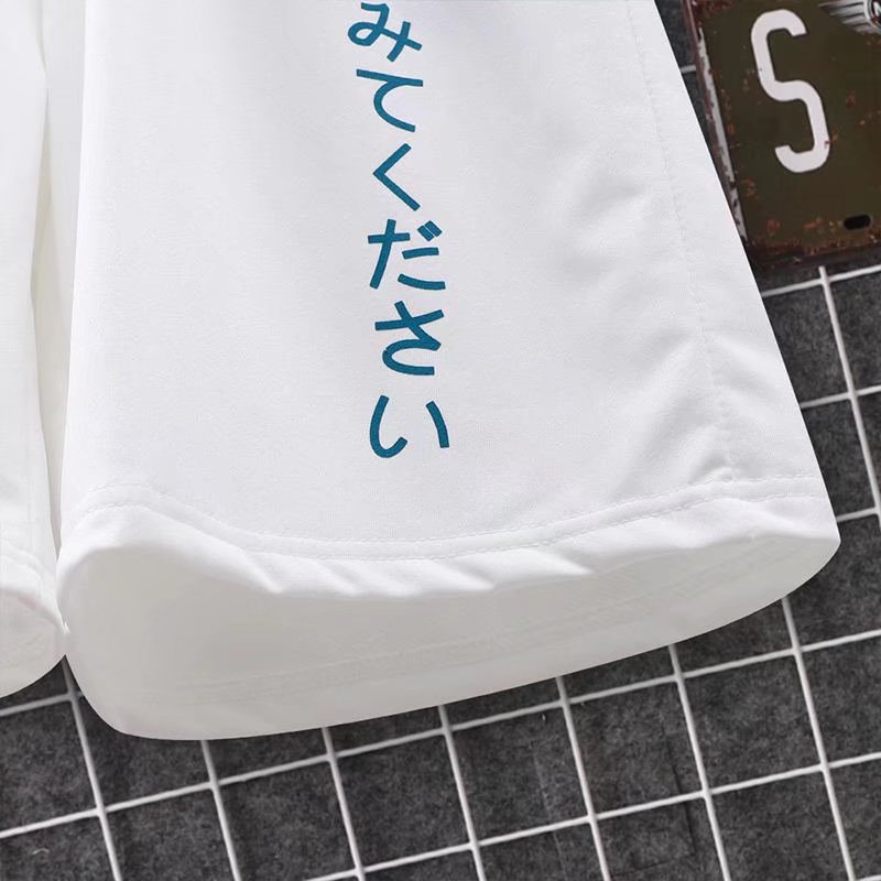 Summer Fashion Men's Summer Fashion Cartoon Bear Print Sports Shorts Contrast Contrast Color Coordinator