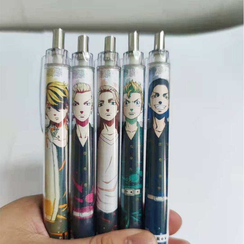 Bút chì bấm trong mờ 0.5mm tiện dụng Japanese Anime Tokyo Revengers Mechanical Pencil School Supplies kids Stationery gift Sano Manjirou Hanagaki Takemichi Tachibana Hinata Kawata Souta kids gift