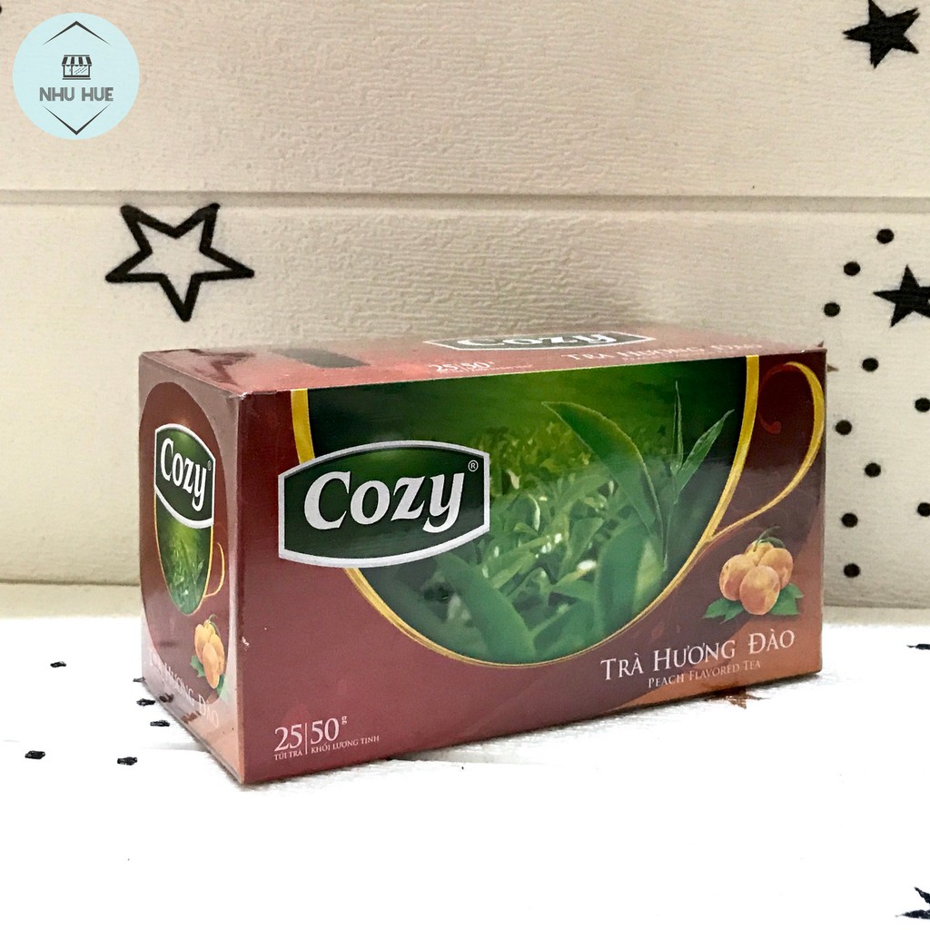 Trà túi lọc Cozy vị Đào (hộp 25 gói x 2g)