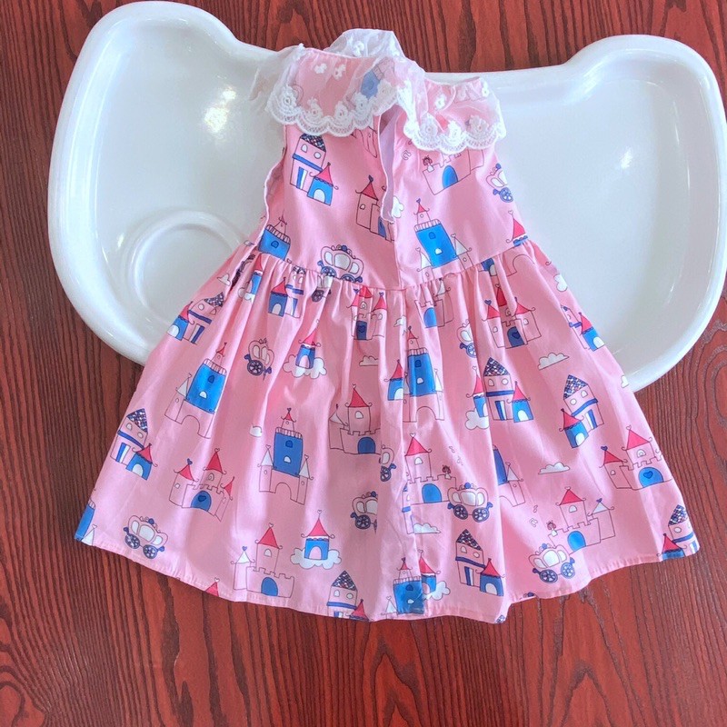 Váy bé gái Neat 2-10 tuổi Váy sát nách chất cotton cổ tròn cao cấp 0421