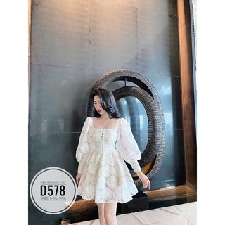 Bigsize Đầm ren hoa cúc D578