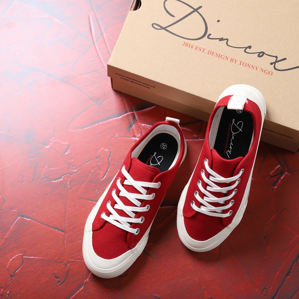 Giày Sneaker Vải Nữ DINCOX GC20 Sành Điệu Red