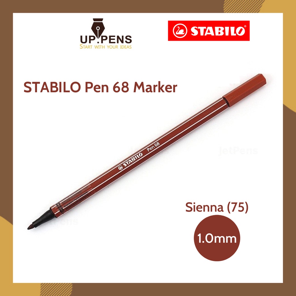 Bút lông màu Stabilo Pen 68 Marker - 1.0mm - Màu nâu (Sienna - 75)