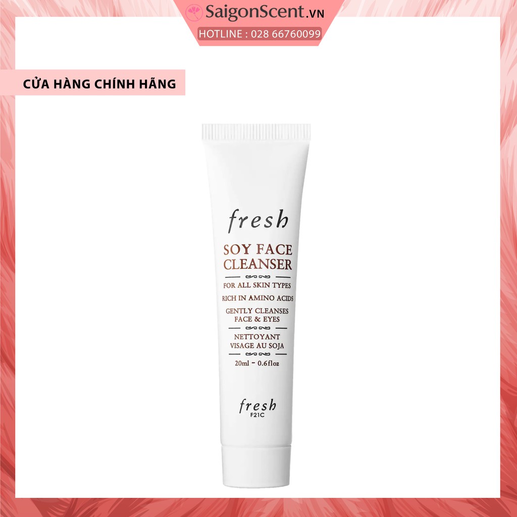[Trial Size] Sữa rửa mặt Fresh Soy Face Cleanser ( 20mL )