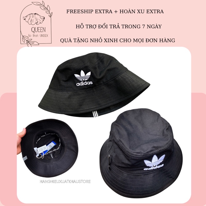 ❤️Xuát Xịn ❤️ mũ /Nón H22 ADICOLOR BUCKET HAT WASHED BLACK CL5193 Made in Thailand full tag code