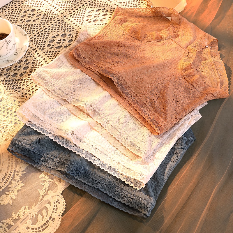 Quần lót AOWEINISI lưng cao phối ren phong cách quyến rũ dành cho nữ