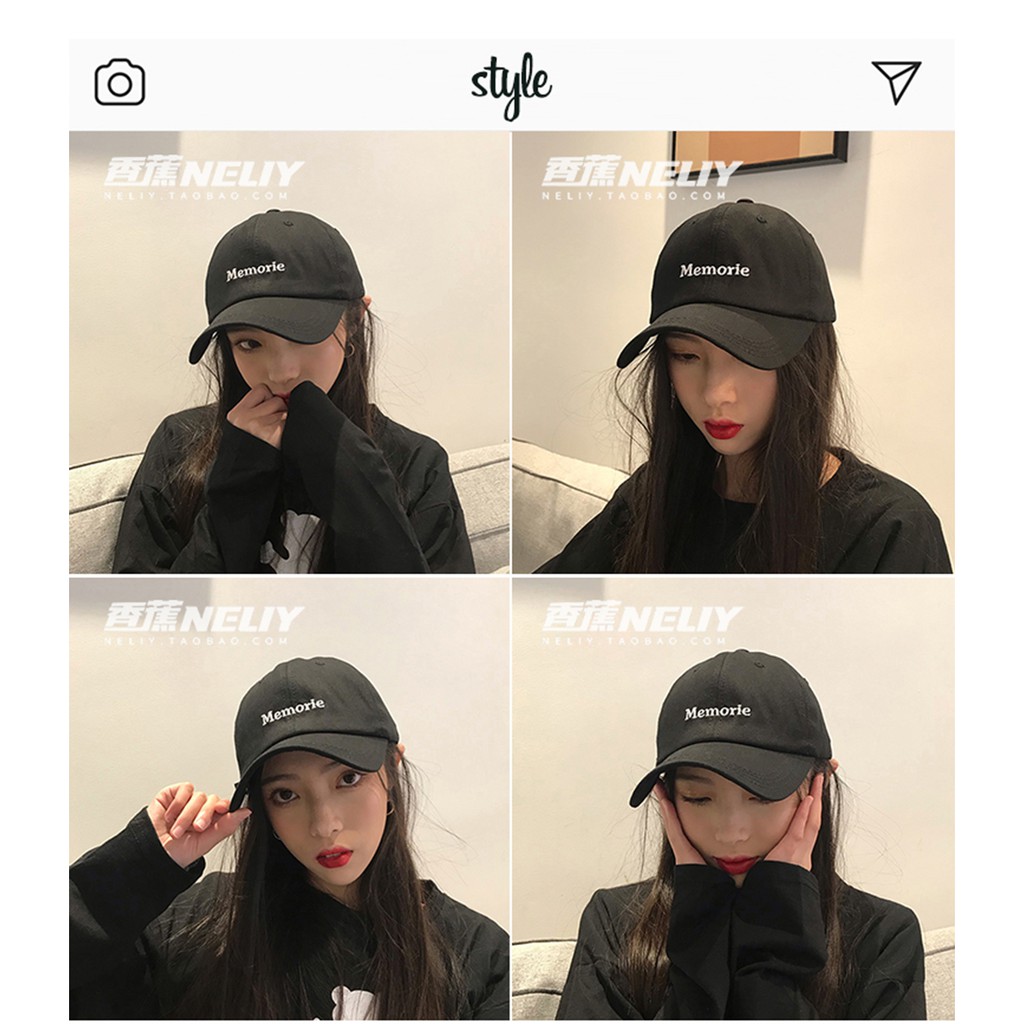 Mũ Lưỡi Trai Bóng Chày Thêu Chữ Nam Nữ Phong Cách Hàn Quốc