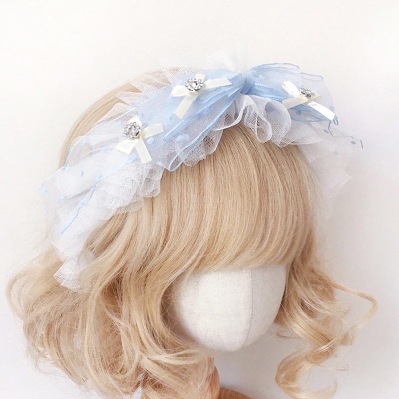 Băng Đô Ren Đính Nơ Hóa Trang Cô Hầu Gái Lolita