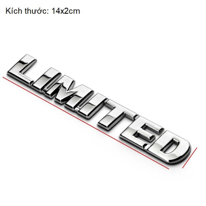 Sản Phẩm Decal tem chữ Limited inox dán ô tô G40109 .