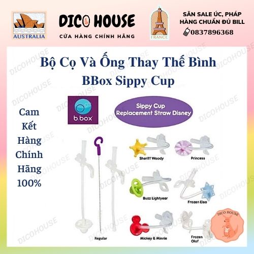 Ống hút thay thế và bộ cọ Bình BBox Sippy Cup 360 độ