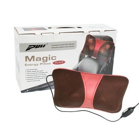 Gối Massage giảm đau nhưc, mệt mỏi Hồng Ngoại 6 Bi Magic Pillow PL-818