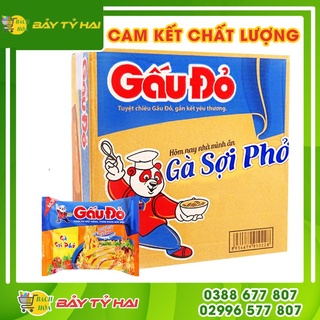 Thùng 30 gói Mì Gấu Đỏ gà sợi phở 65g