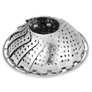 Rổ hấp Inox 304 gấp gọn, dùng hấp thực phẩm tiện lợi