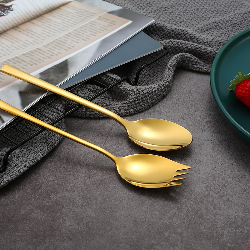 Muỗng cà phê KATELV thép không gỉ màu vàng phong cách Hàn Quốc tiện lợi