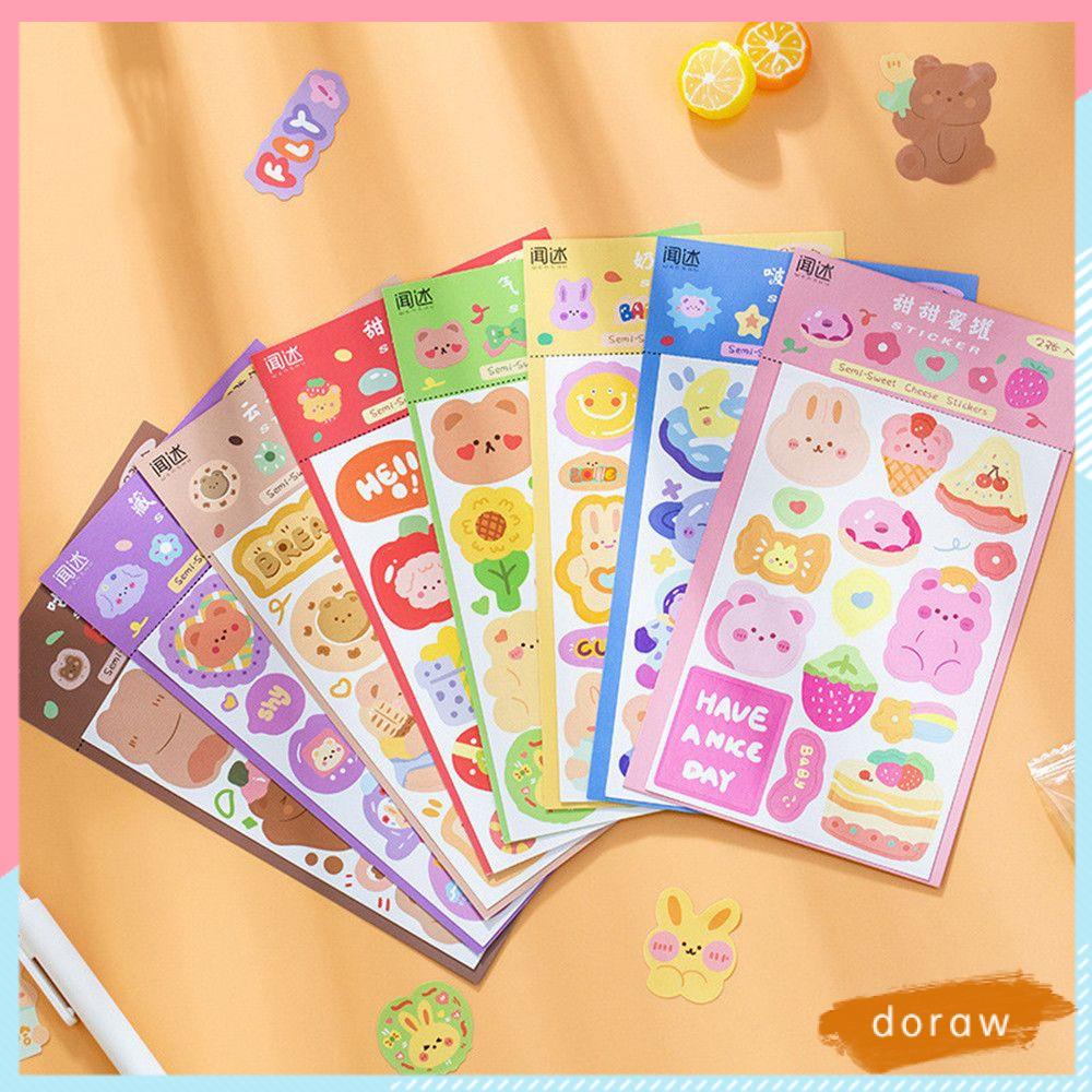 Sticker Dán Trang Trí Nhật Ký Hình Hoạt Hình Đáng Yêu