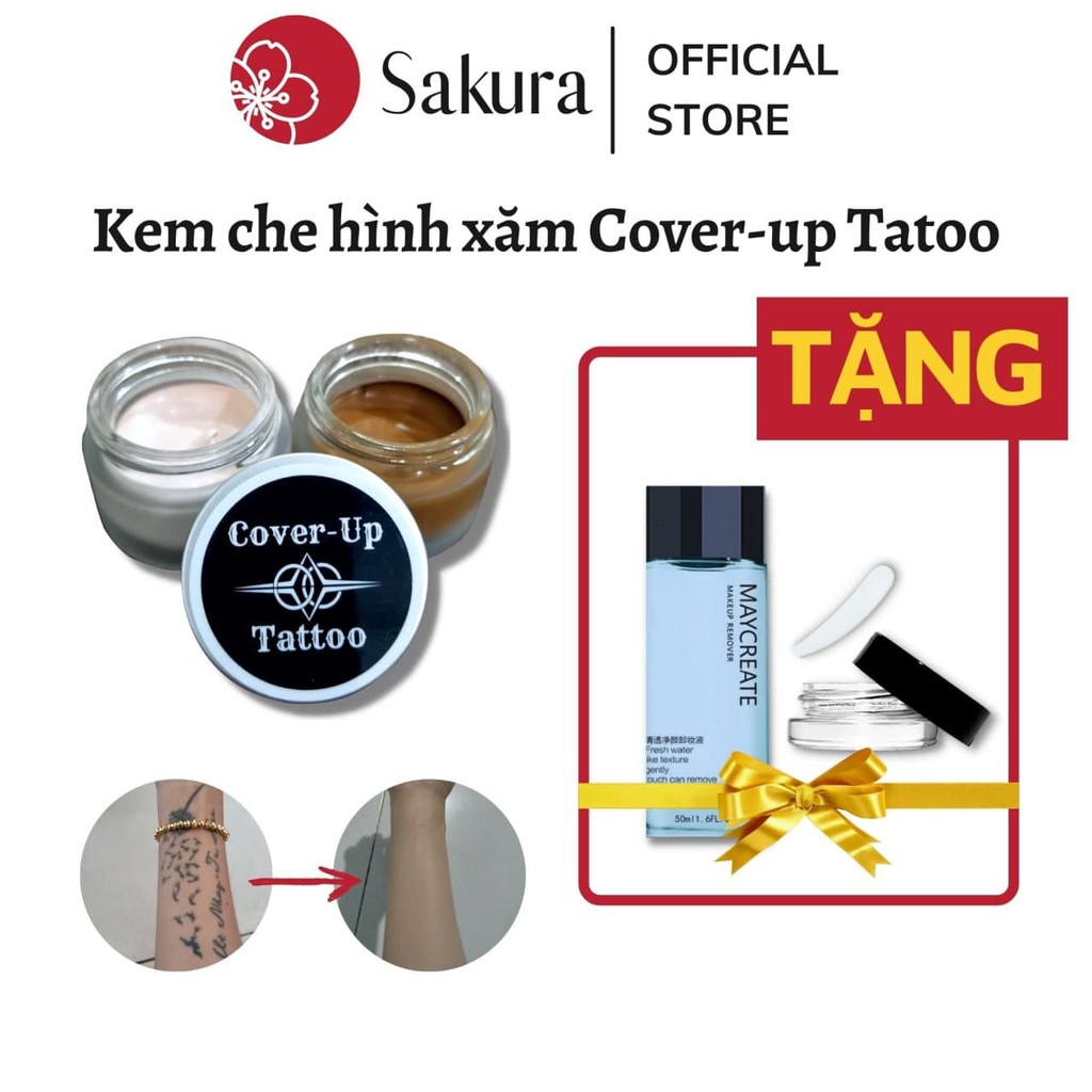 Kem che xăm che khuyết điểm tạm thời Tattoo chính hãng chống nước hiệu quả, che hoàn toàn hình xăm đậm màu