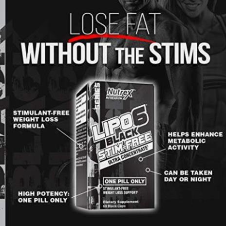 Viên Uống Hỗ Trợ Đốt Mỡ Không Chất Kích Thích Nutrex Research Lipo 6 Black Stim Free 60 Viên Từ Mỹ