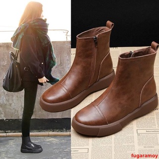 Giày bốt martin da mềm cổ thấp dễ phối đồ hợp thời trang cho nữ size 35-42 / 41