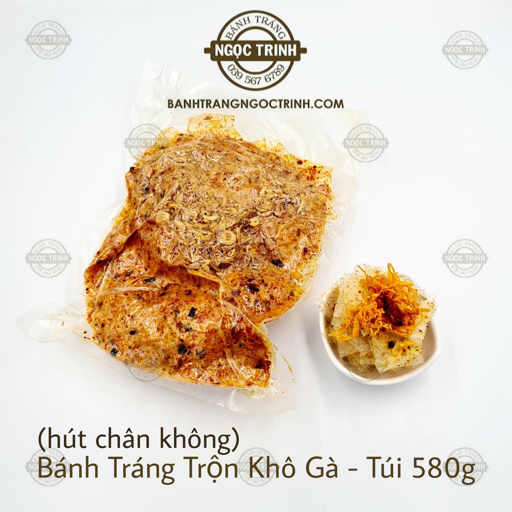 (Túi 580) Bánh tráng trộn khô gà siêu ngon bánh tráng Ngọc Trinh